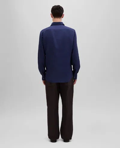 Aspesi Camicia In Lino Con Taschino - Blu In Blue