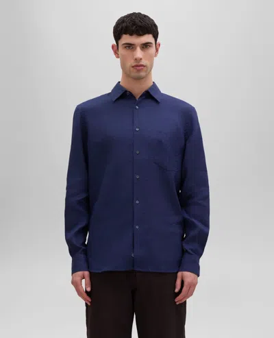 Aspesi Camicia In Lino Con Taschino - Blu In Blue