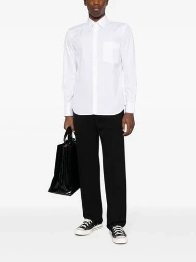 Aspesi Popeline Sedici Shirt With Breast-pocket In White