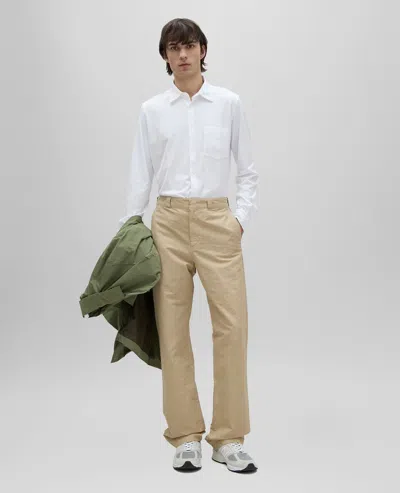 Aspesi Pantalone Adrien In Misto Lino Fiammato - Sabbia In Neutral