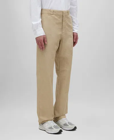 Aspesi Pantalone Adrien In Misto Lino Fiammato - Sabbia In Neutral
