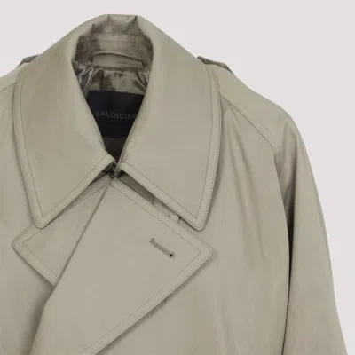 Balenciaga Beige Double-breasted Cotton Trench Coat