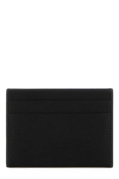 Balenciaga Credit Card Holder Genuine Grained Leather As In Black