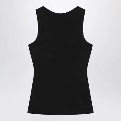 Balenciaga Women Logo Tank Top In Black