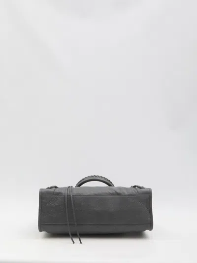 Balenciaga Le City Medium Crinkled Leather Top-handle Bag