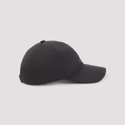 Brioni Coffee Polyester Baseball Cap With Tonal Visor