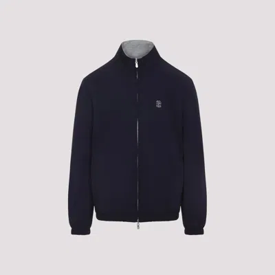 Brunello Cucinelli Water-resistant Long-sleeve Jacket In Black