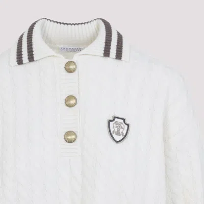 Brunello Cucinelli Sport Club Pullover With White Cashmere