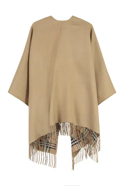 Burberry Check Wool Cape