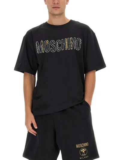 Moschino T-shirt With Logo In Black