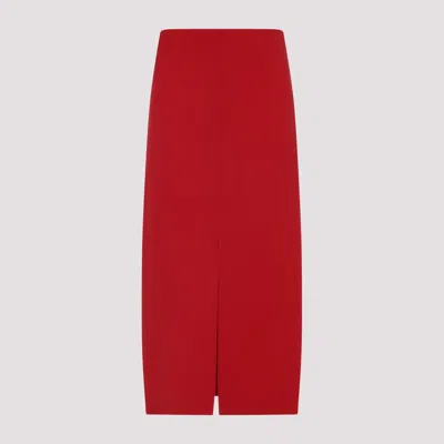 Carven Acetate Midi Skirt Women In Red