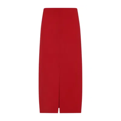 Carven Acetate Midi Skirt Women In Red