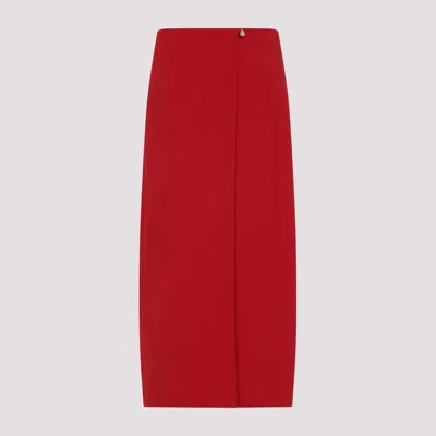 Carven Acetate Midi Skirt Women In Red