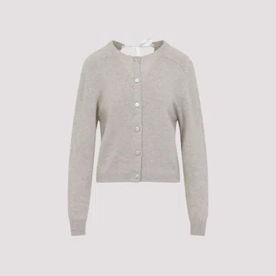 Carven Cashmere Button-up Sweater With Delicate Tie Detail