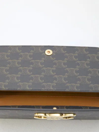 Celine Pouch In Triomphe Canvas
