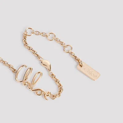 Chloé Iconic Gold Bracelet In Brown