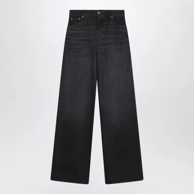 Chloé Wide-leg Cotton Trousers With Belt Loops In Black