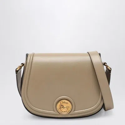 Chloé Saddle Horse Medal Bag In Hammered Pink Leather