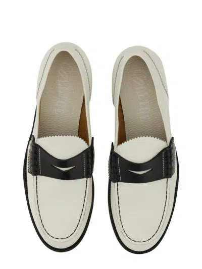 College Leather Loafers In White