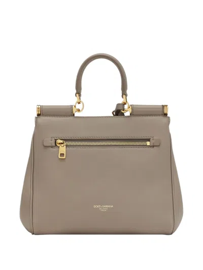 Dolce & Gabbana Medium Sicily Leather Handbag With Padlock Detail