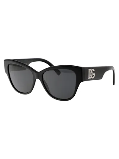 Dolce & Gabbana Womens Black Dg4449 Butterfly-frame Acetate Sunglasses In Black