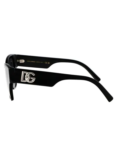 Dolce & Gabbana Womens Black Dg4449 Butterfly-frame Acetate Sunglasses In Black