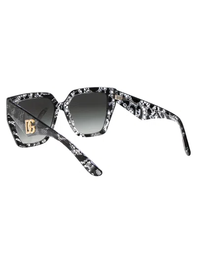 Dolce & Gabbana Black Lace Acetate Sunglasses