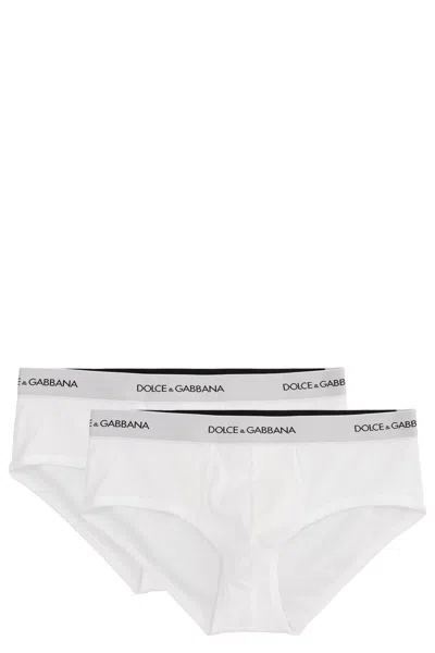 Dolce & Gabbana Set Of Two Cotton Slip In White