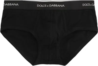 Dolce & Gabbana Briefs With Logo Band In Black
