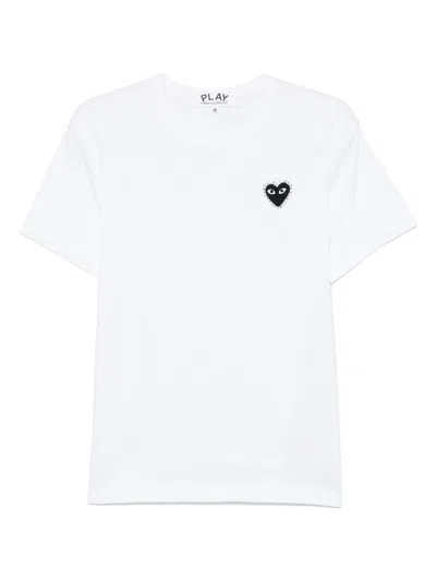 Comme Des Garçons Play Tshirt Emblem X Rhinestone Clothing