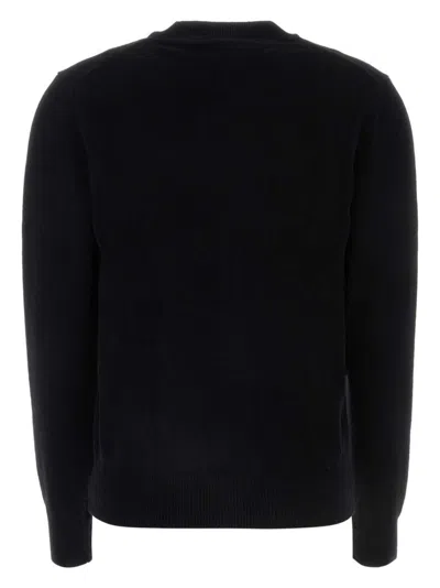Comme Des Garçons Play Round-neck Cardigan Red Emmblem In Black