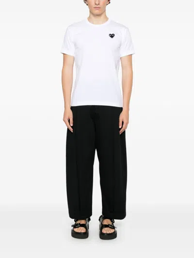 Comme Des Garçons Play Tshirt Emblem X Rhinestone Clothing