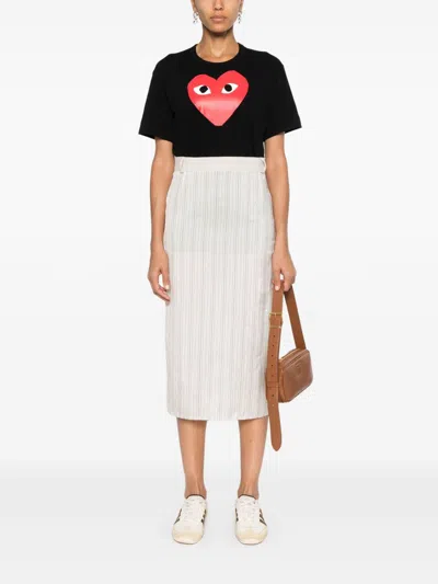 Comme Des Garçons Play Logo Print Knit T-shirt