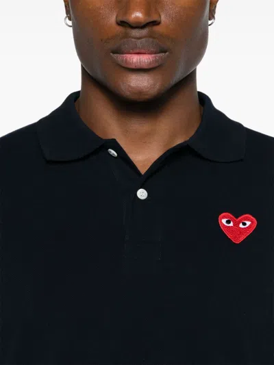 Comme Des Garçons Play Red Emblem Knid Polo