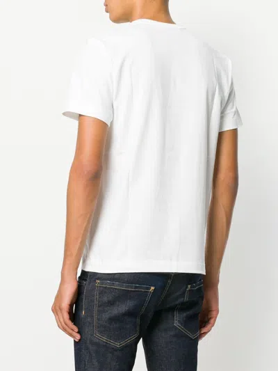 Comme Des Garçons Play Red Emblem Knit T-shit In White