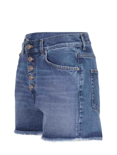 Dondup "stella" Shorts Made Of Denim. In Blue