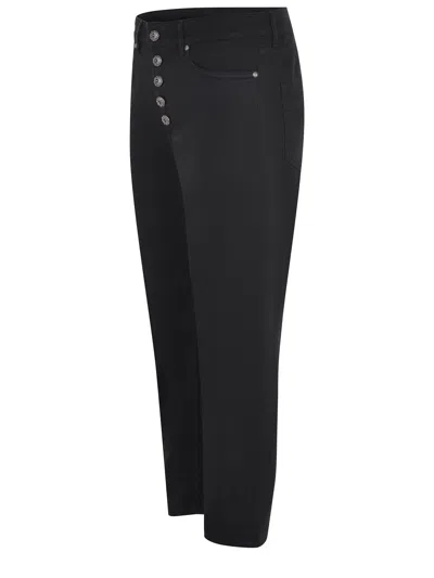 Dondup High-waisted Cropped Jeans In Black