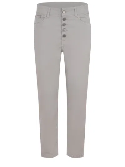 Dondup Rolled Cuffs Trousers Joyful Pockets In White