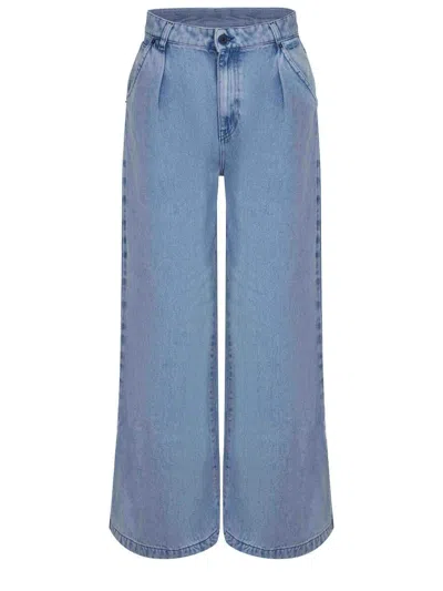Solotre Pleated Wide-leg Jeans