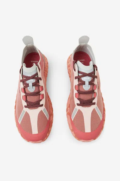 Norda Breathable Mesh Sneakers With Rugged Outsole In Burgundy