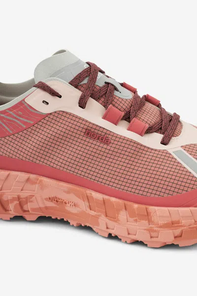 Norda Breathable Mesh Sneakers With Rugged Outsole In Burgundy
