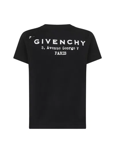 Givenchy Black Cotton Jersey Crewneck T-shirt In Black