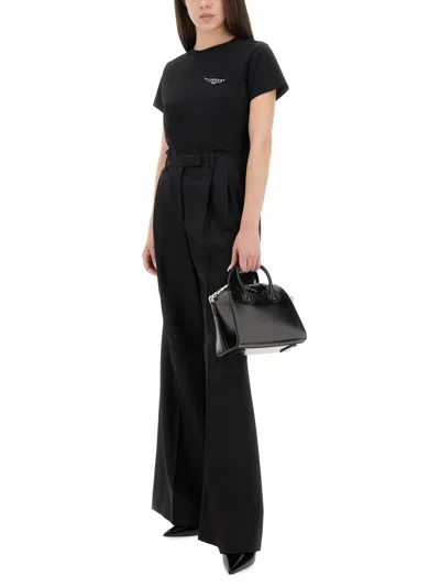 Givenchy Black Cotton Jersey Crewneck T-shirt In Black