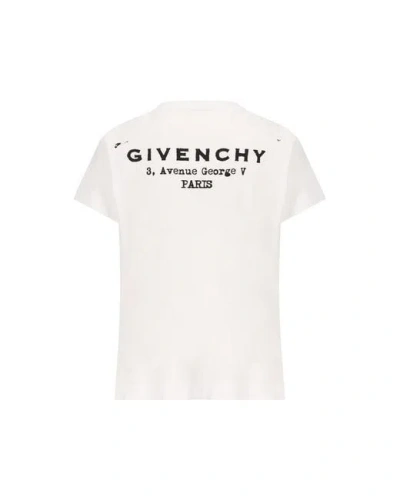 Givenchy White Cotton T-shirt With Logo In White