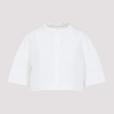Givenchy Short-sleeved Cropped Shirt In White