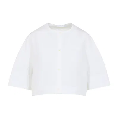 Givenchy Short-sleeved Cropped Shirt In White