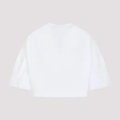 Givenchy Short-sleeved Cropped Shirt In White