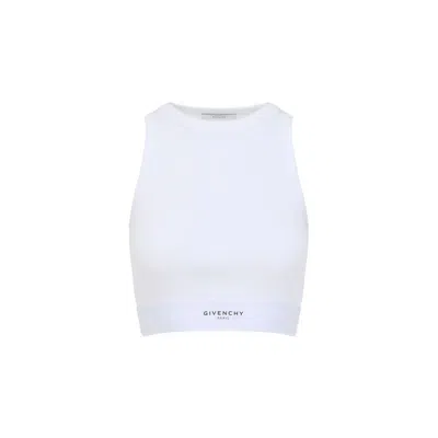 Givenchy Cropped Tank Top In Cotton With Band Clothing In White
