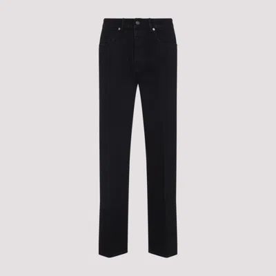 Givenchy Straight-leg Cotton Blend Trousers With Subtle Branding In Black