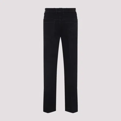 Givenchy Straight-leg Cotton Blend Trousers With Subtle Branding In Black